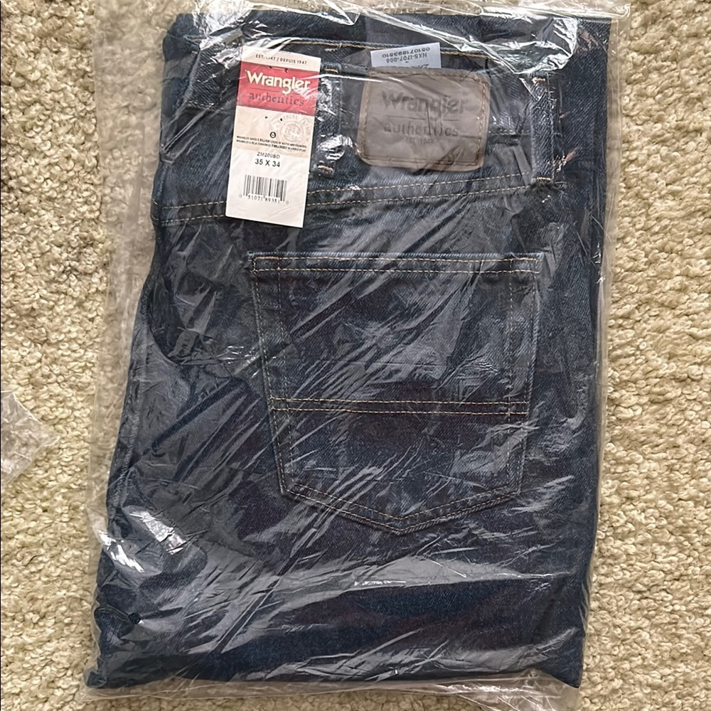Wrangler Blue Relaxed Men’s Jeans Classic Denim - Stonewash dark 35x34